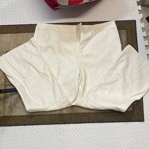 INC International Concepts Cream Wide-Leg Trousers